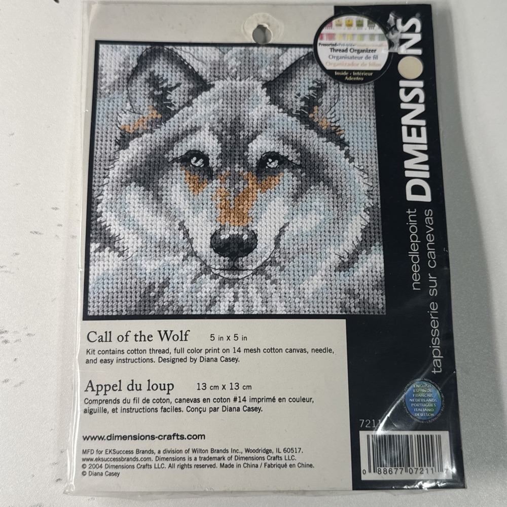 Vintage Dimensions Call of the Wolf Mini Needlepoint Kit (7211)